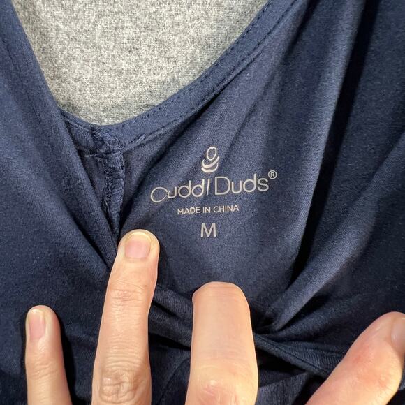 Duddl Duds Flexwear v-Neck Jumpsuit Oxford Navy, Medium Regular Wide Leg - Picture 3 of 15